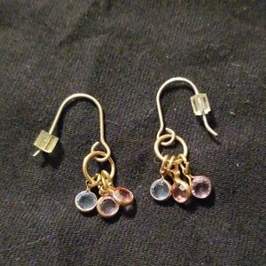Fish hook multi-colored earrings (T12)